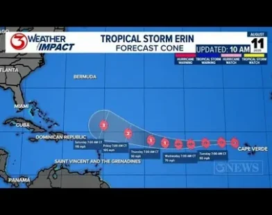 Tropical Storm Erin is one of the many storms that have formed in the Atlantic Ocean during hurricane season.