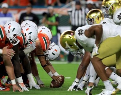 The matchup between Notre Dame and Miami FL is one of the most iconic rivalries in college football history.